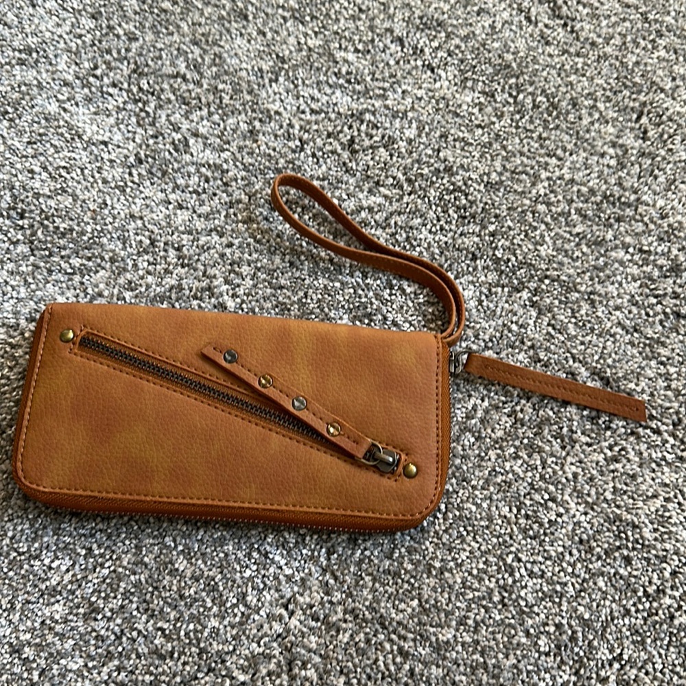 Free People distressed vegan leather wallet